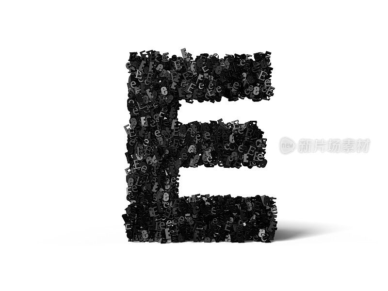 大写字母E -由E's构成